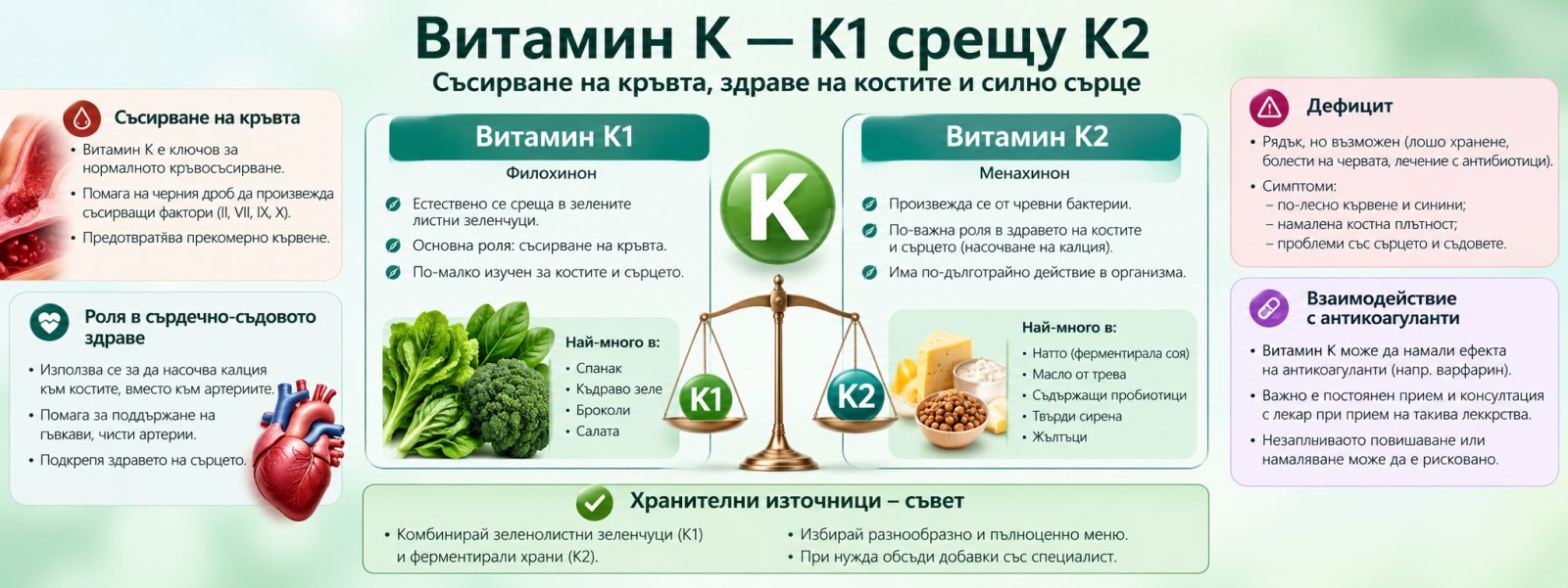 Витамин К — незабелязаният регулатор на калция в тялото
