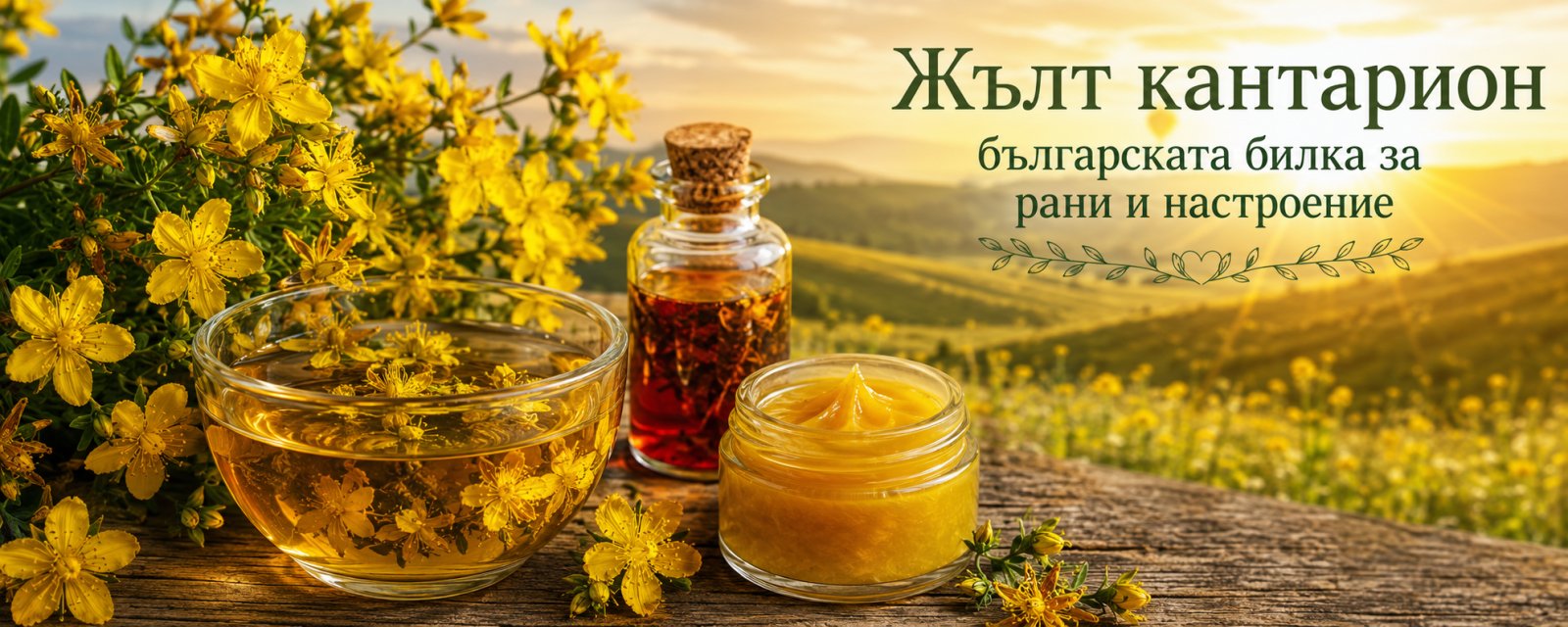 Жълт кантарион — българската билка за рани и настроение