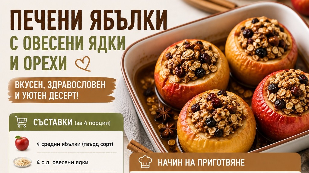 🍏 Печени ябълки с канела